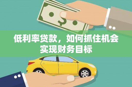 高树低利率贷款，如何抓住机会实现财务目标