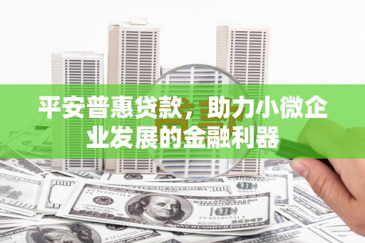 五华平安普惠贷款，助力小微企业发展的金融利器