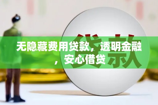双清无隐藏费用贷款，透明金融，安心借贷