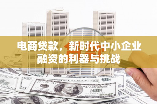 桐城电商贷款，新时代中小企业融资的利器与挑战