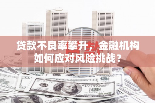 鄢陵贷款不良率攀升，金融机构如何应对风险挑战？