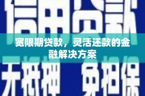特克斯宽限期贷款，灵活还款的金融解决方案