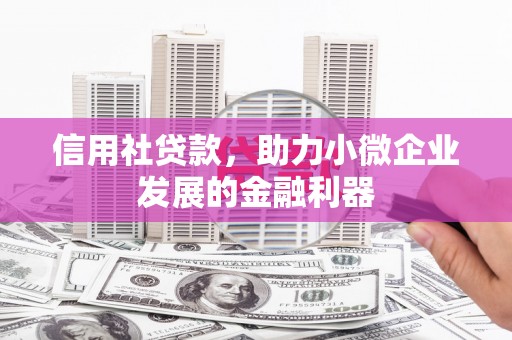 隆化信用社贷款，助力小微企业发展的金融利器