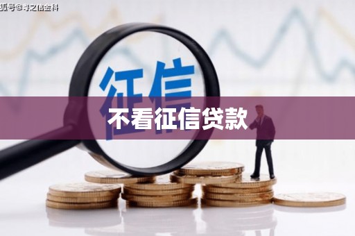惠山不看征信贷款